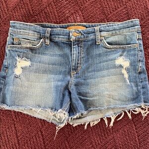 Joe’s jeans the Ozzie Distressed Blue Denim Women’s Shorts
